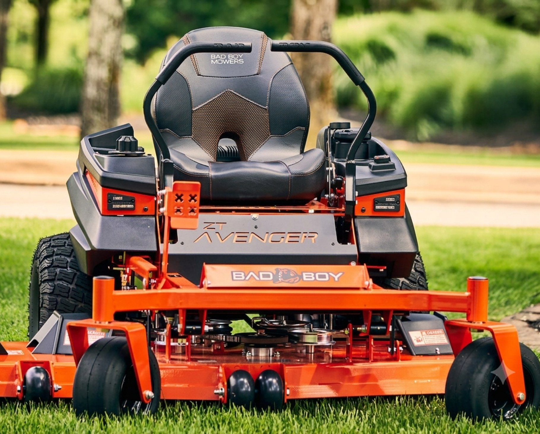 Bad Boy Authorized Dealer Bad Boy lawn mower outside in yard